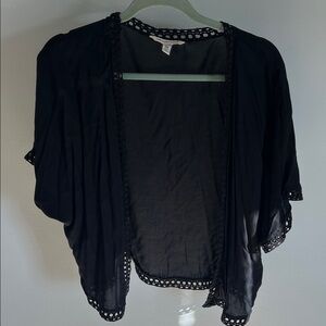 American Eagle Outfitters Black Open-Front Shrug